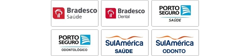 BRADESCO SAÚDE, BRADESCO DENTAL, PORTO SEGURO SAÚDE, PORTO SEGURO ODONTOLÓGICO, SUL AMERICA SAÚDE, SUL AMÉRICA ODONTOLÓGICO